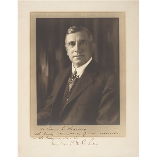 A 1920 Charles M. Schwab Signed Photo.
