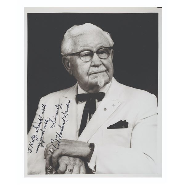 A Kentucky Fried Chicken Founder Colonel Sanders Signed Photo.