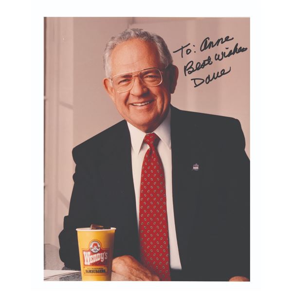 A Dave Thomas Founder of Wendy’s Signed Photo.