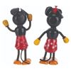 Image 4 : A Pair of Wooden Minnie Mouse Fun-E-Flex Figures.