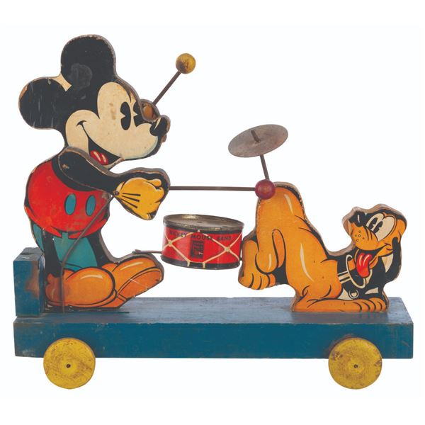 A Rare Mickey Mouse Band Pull Toy by Fisher-Price.