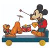 Image 4 : A Rare Mickey Mouse Band Pull Toy by Fisher-Price.
