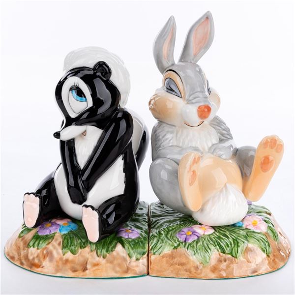 "Bambi" Thumper and Flower Bookends by Schmid.
