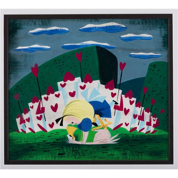 An Original Mary Blair"Alice in Wonderland" Concept Painting.