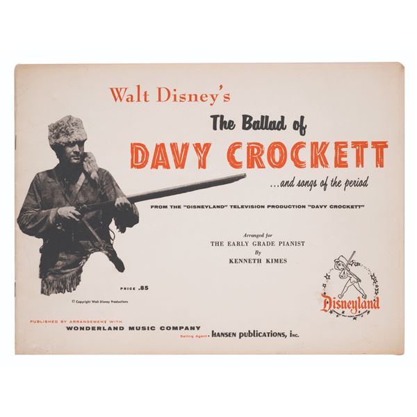 A"The Ballad of Davy Crockett" Sheet Music Book.