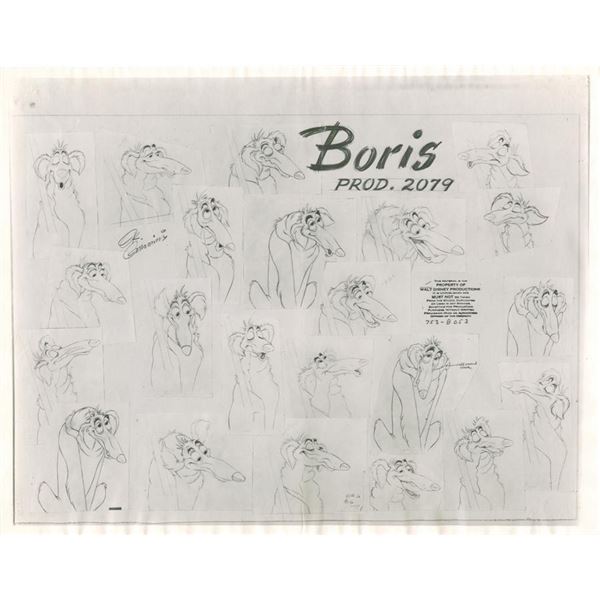 A"Lady and the Tramp" Boris Model Sheet.