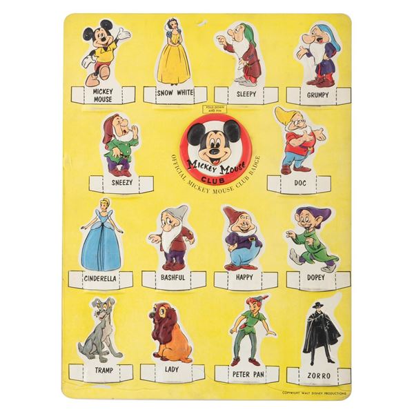 A 1950s Set of Disney Character Cut-Out Standees.