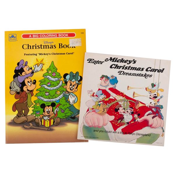 A Pair of"Mickey's Christmas Carol" Coloring Books.