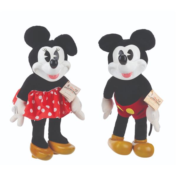A Pair of Limited Edition Mickey and Minnie Dolls.