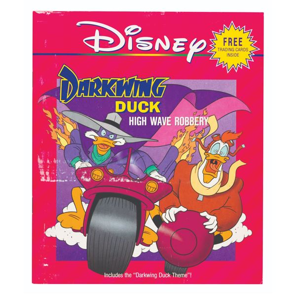 A Darkwing Duck Storybook with Trading Card.