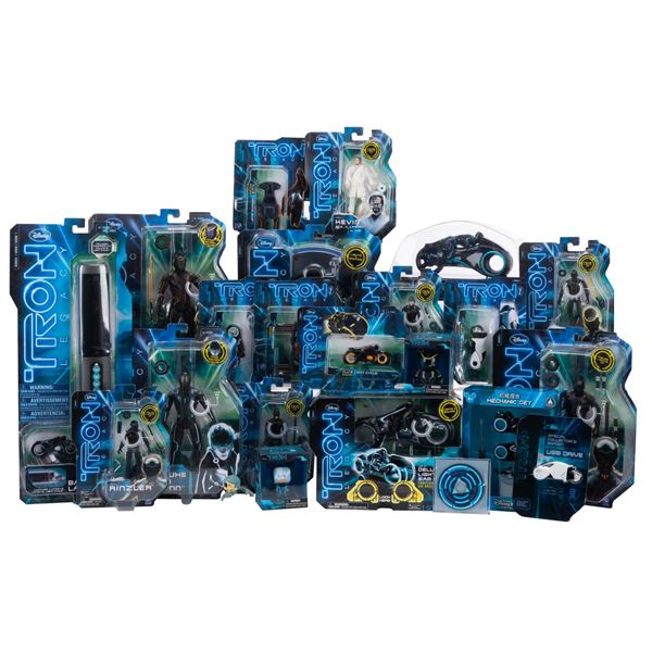 A Collection of"Tron Legacy" Toys and Figures.