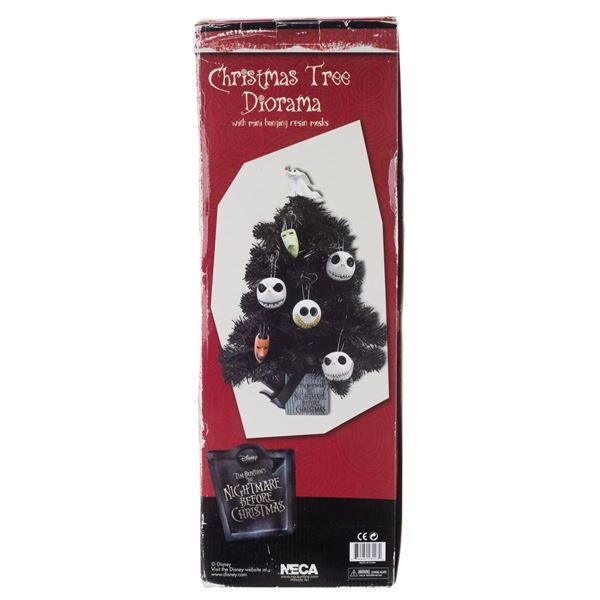 A"Nightmare Before Christmas" Tree Diorama with Mask Ornaments.