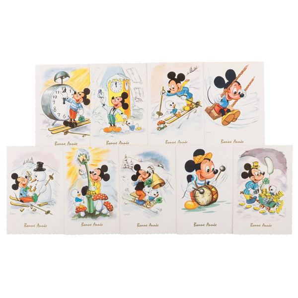 1960s French Mickey Happy New Years Cards.