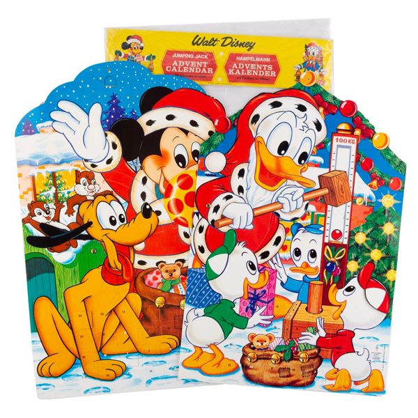 A Pair of Danish Mickey and Donald Advent Calendars.
