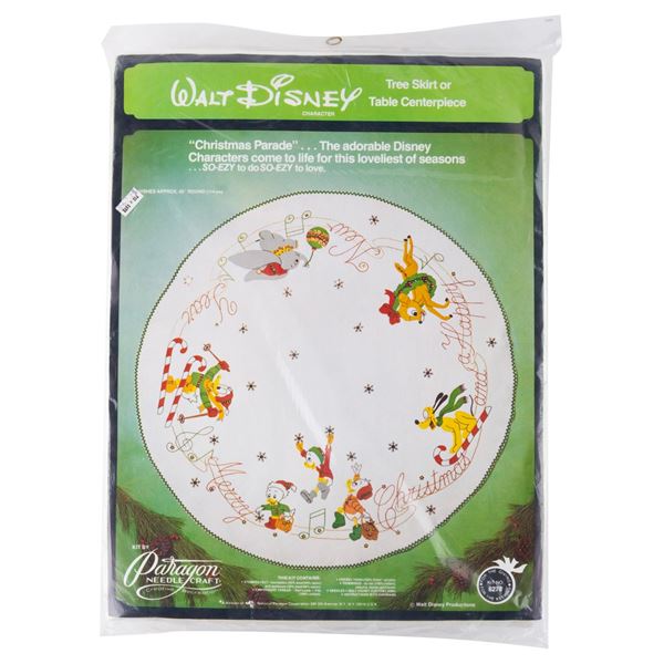 A Walt Disney Character Tree Skirt/Table Centerpiece Embroidery Kit.