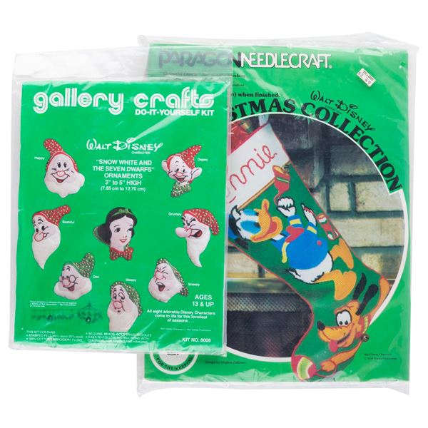 A Pair of Disney Christmas Embroidery Kits.