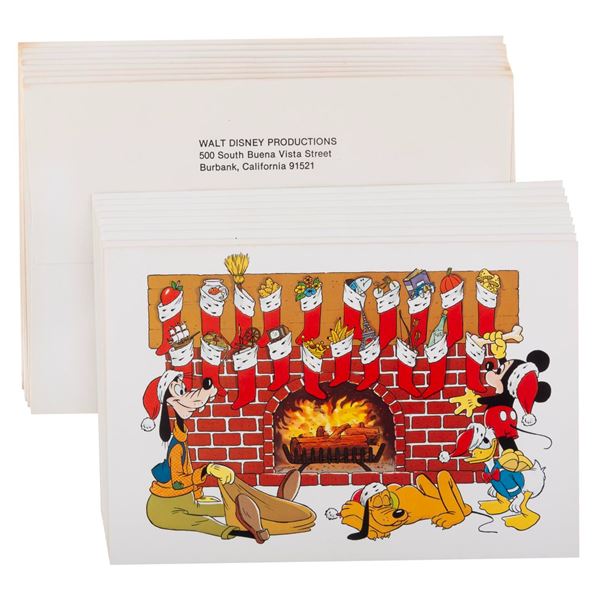 A Set of 1981 Disney Studio Christmas Cards & Envelopes.