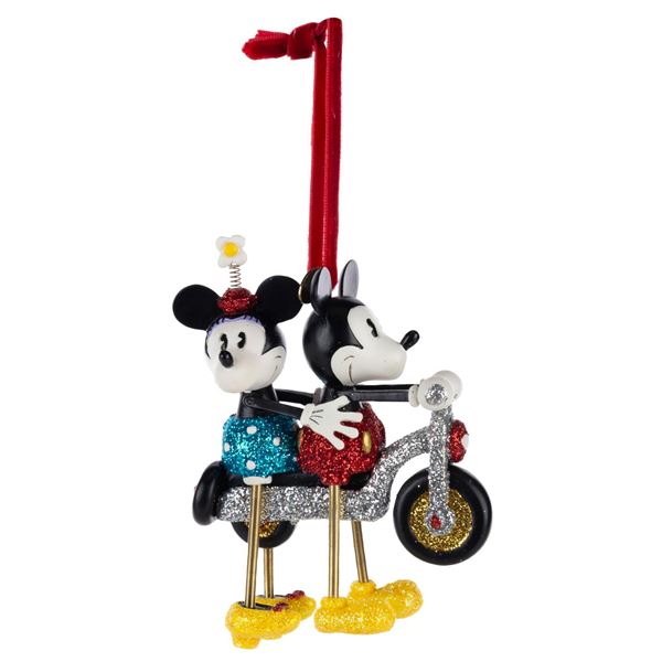 A"Wiggly Mickey and Minnie" Ornament.