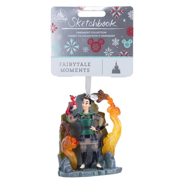 A Mulan and Mushu Sketchbook Ornament.
