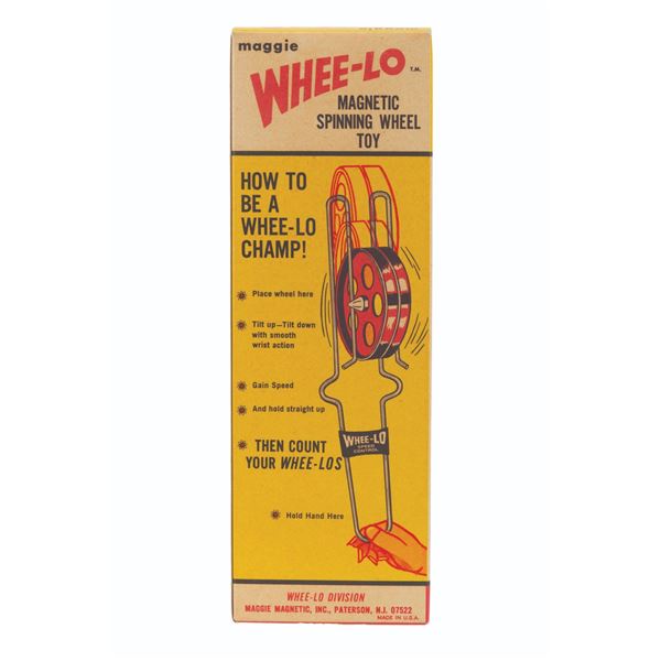 A Whee-Lo Spinner Toy in the Box.