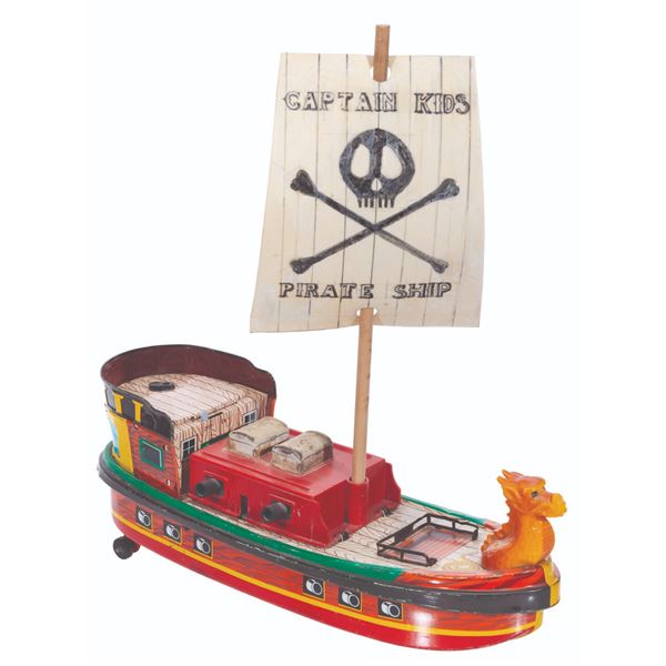 A Captain Kidd Pirate Ship Tin Toy.