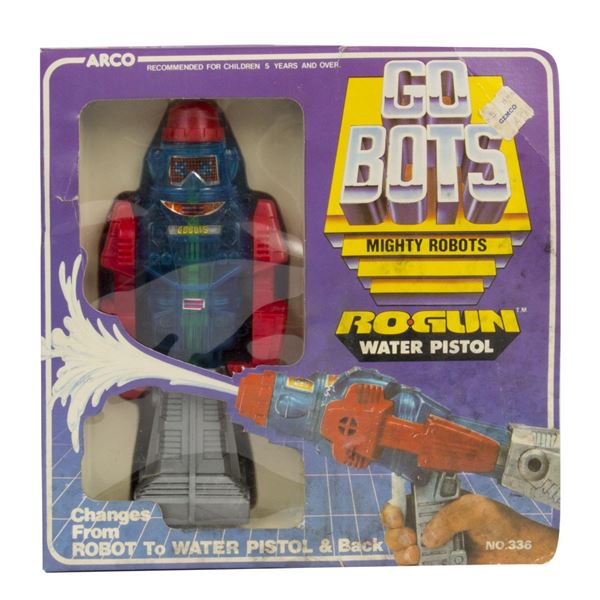 A 1984 GoBots RoGun Water Pistol.