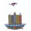 Image 4 : A Superman Leaps Tall Buildings Wind Up Tin Toy.