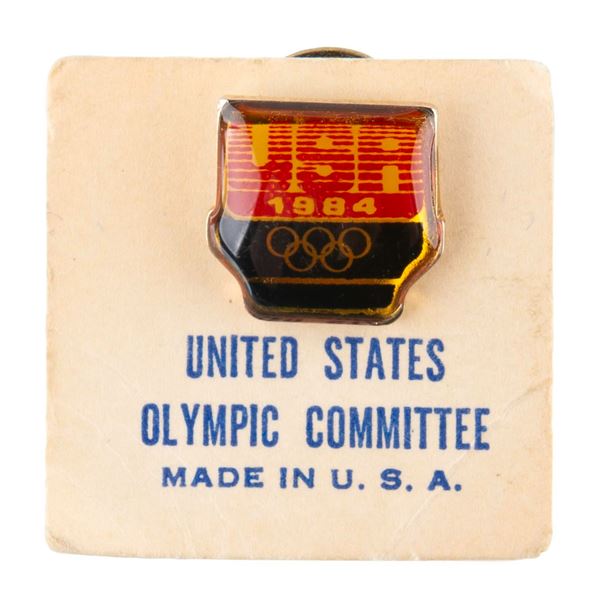 A 1984 US Olympic Committee Pin on Card.