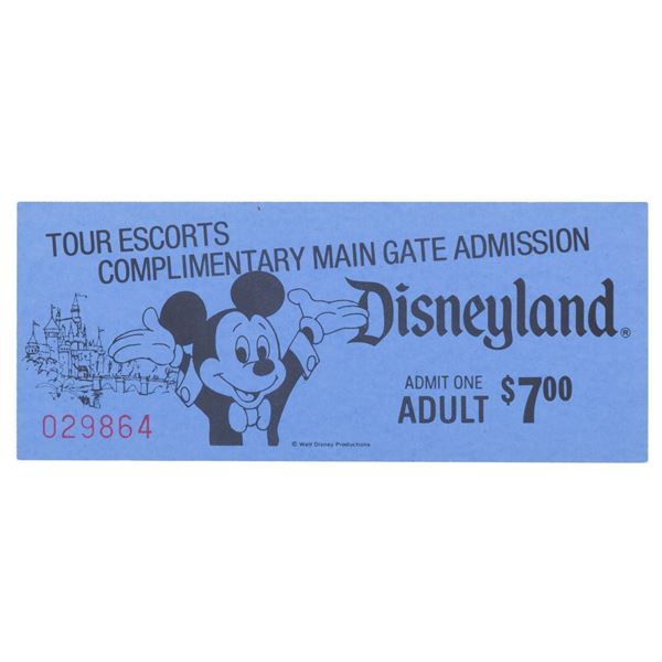 Tour Escort Complimentary Main Gate Admission Ticket.