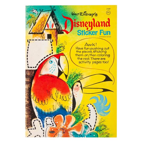 A Walt Disney's Disneyland Sticker Fun Activity Book.