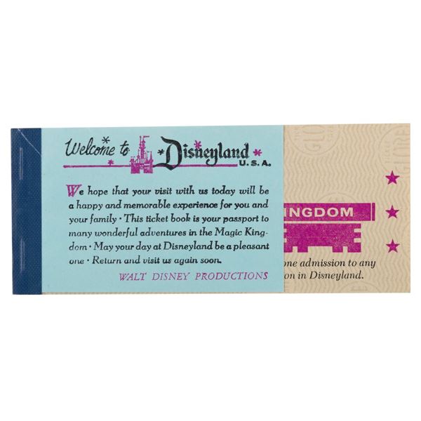 A 1968-69 Disneyland Courtesy Guest Ticket Book.