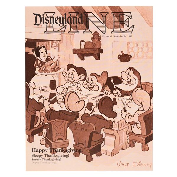 A Thanksgiving 1983 Disneyland Line Newsletter.