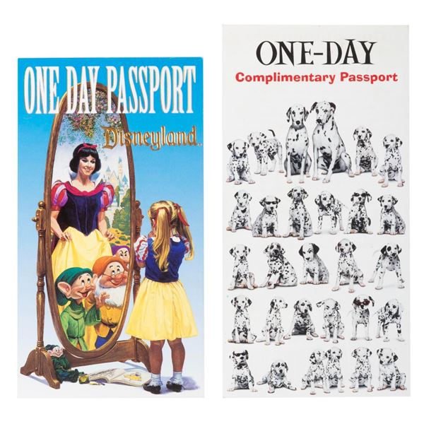 A Pair of Used 1997 Disneyland Passports.