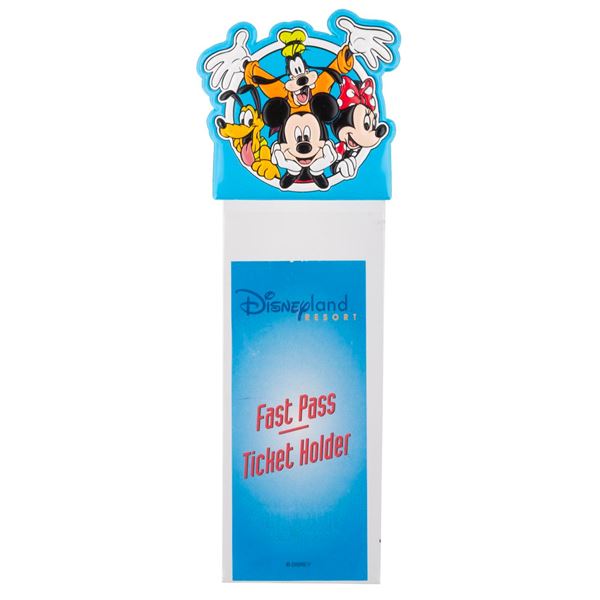 A Disneyland Fast Pass Ticket Holder.