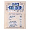 Image 2 : A 1982 Golden Horseshoe Revue Table Card Menu.