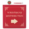 Image 1 : A"Very Merry Christmas Party" Wristband Distribution Sign and Button.