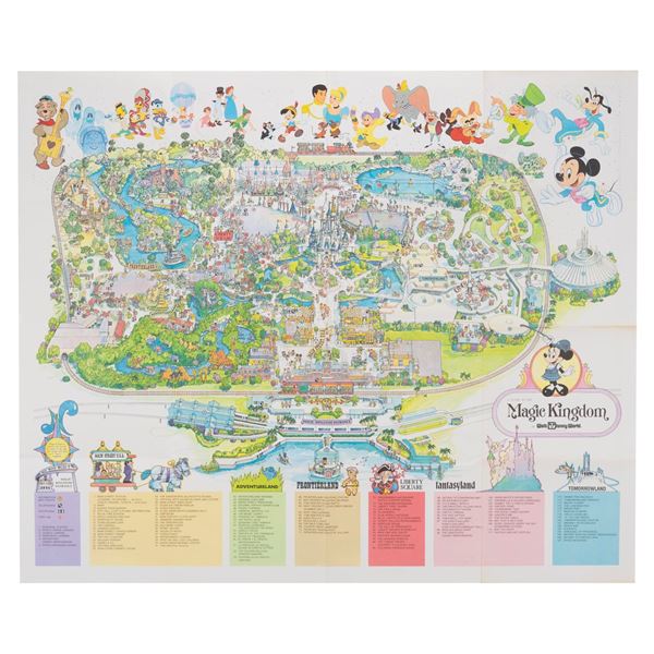 A 1979 Walt Disney World Magic Kingdom Map.