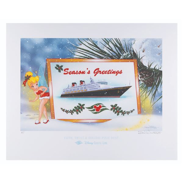 A Disney Cruise Lines"Faith, Trust & Holiday Pixie Dust" Litho.
