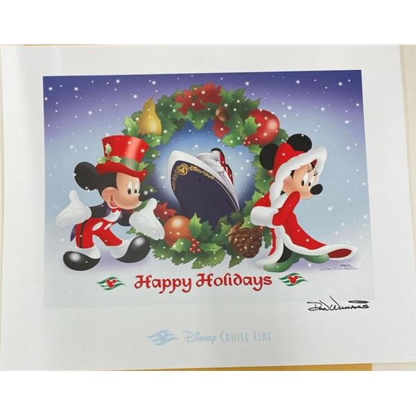 A Disney Cruise Lines"Happy Holiday 2014" Litho by Don Williams.