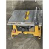 Image 2 : DEWALT DW744 10 INCH PORTABLE TABLE SAW WITH STAND BRACKETS AND DIABLO FINISH CUT BLADE, TESTED WORK