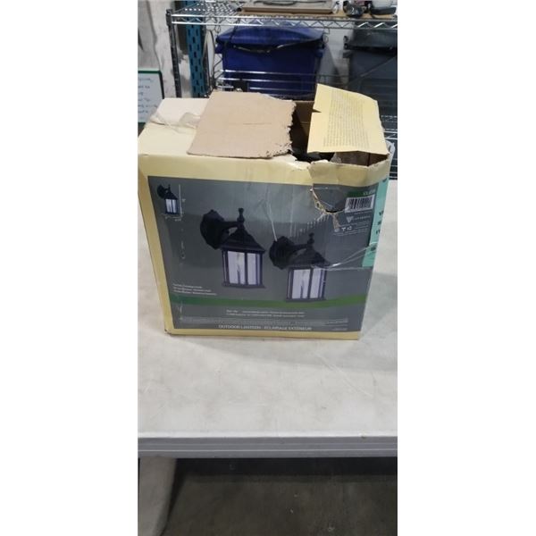 2 BLACK OUTDOOR LANTERNS