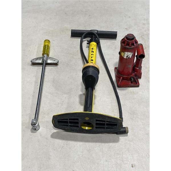 TORQUE WRENCH, JACK, AND BIKE PUMP
