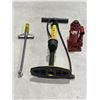 Image 1 : TORQUE WRENCH, JACK, AND BIKE PUMP