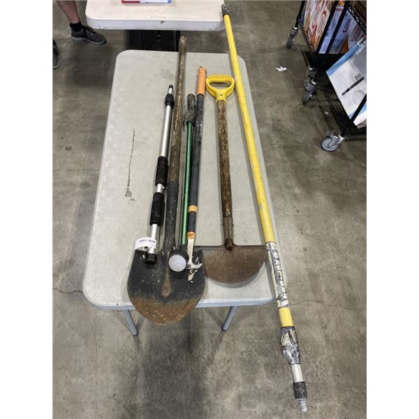 BUNCH OF TOOLS AND HOSE WANDS