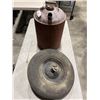 Image 1 : SPARE TIRE AND METAL JERRY CAN