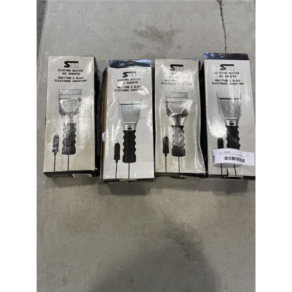 4 ELECTRIC HEATED ICE SCRAPERS