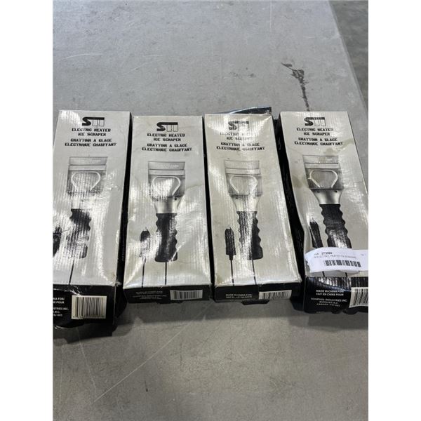 4 ELECTRIC HEATED ICE SCRAPERS
