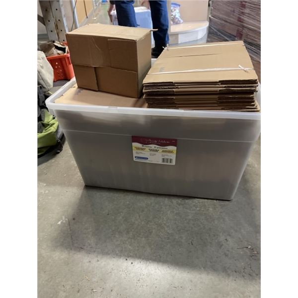 BIN OF NEW SHIPPING BOXES, 8X6X4 INCH