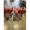Image 2 : 2 PLASTIC ADIRONDACK CHAIRS, RED, STACKING