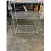 Image 2 : CHROME STORAGE SHELF, 24 X 14 INCH 32 INCH TALL, 3 SHELVES